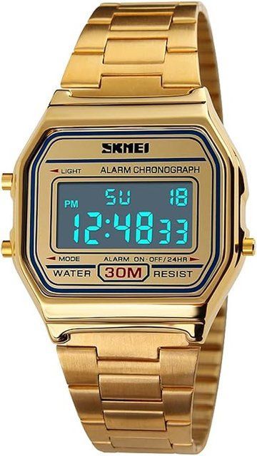 Чоловічі цифрові годинники SKMEI з нержавіючої сталі V3028 фото