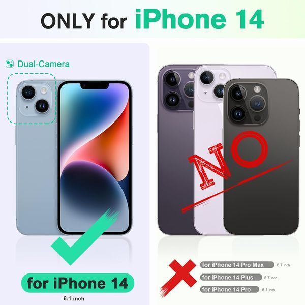 Чохол-книжка TUCCH для iPhone 14 зі штучної шкіри з магнітною застібкою V4070 фото