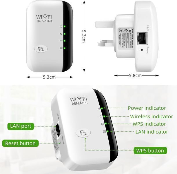 Розширювач / ретранслятор WiFi сигналу з портом Ethernet та точкою доступу G4667 фото