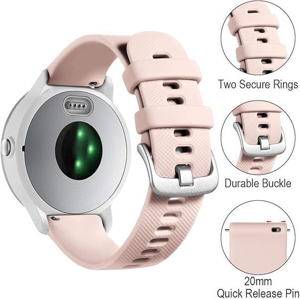 Силіконовий ремінець 20 мм для смарт-годинників Garmin V4290 фото