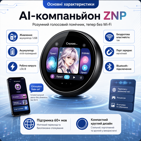 Електронний перекладач з підтримкою Bluetooth та LED-дисплеєм G5770 фото