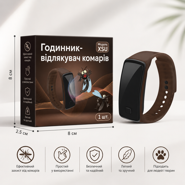 Комплект браслетів-відлякувачів комарів 2 шт G5707 фото