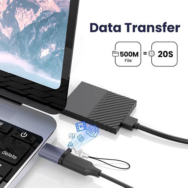 Комплект з 2 адаптерів (роз'єм Micro USB "мама"-штекер Mini USB "тато") Seminer V1372 фото