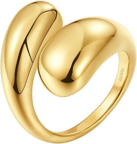 Масивні каблучки YADUDA з товстим золотим покриттям 18K, розмір 8 V2493 фото