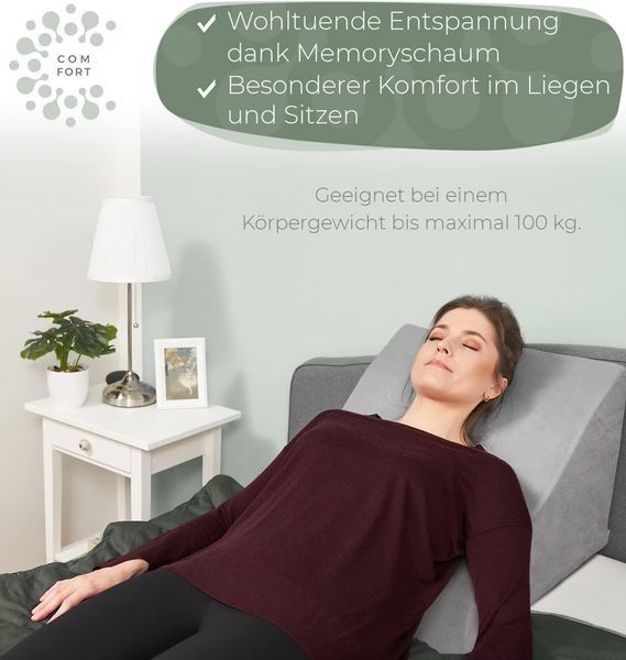 Ортопедична подушка для читання та відпочинку з піною Memory Foam V4518 фото