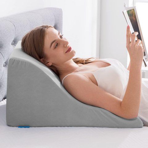 Ергономічна подушка-клин NOFFA для спини з піною Memory Foam V4520 фото