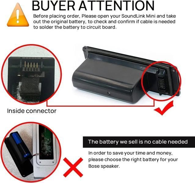 Акумуляторна батарея CRLYLC 7.4V 2600mAh для колонки Bose Soundlink G2225 фото