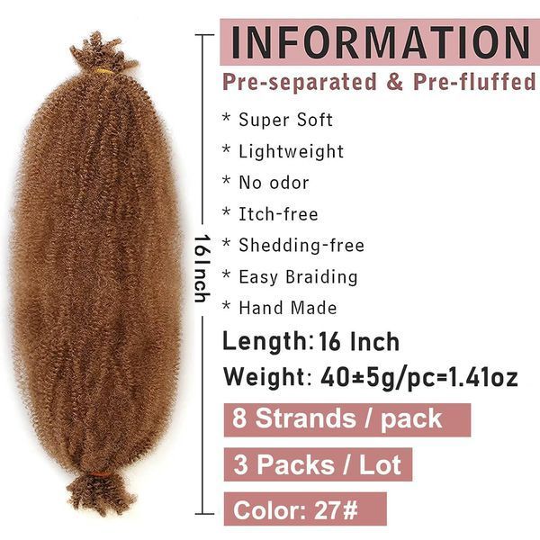 Волосся для плетіння XTREND Springy Afro Twist 16" V4602 фото