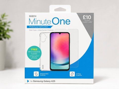 Комплект чохол та захисне скло Minute One для Samsung Galaxy A25 V4430 фото