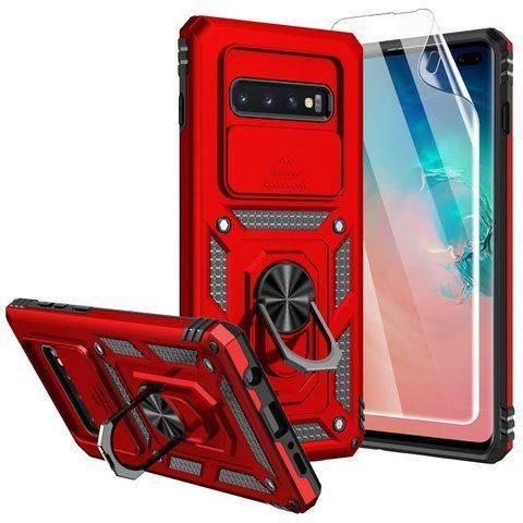 Ударостійкий чохол для Samsung Galaxy S10 Plus + захисна плівка V1554 фото