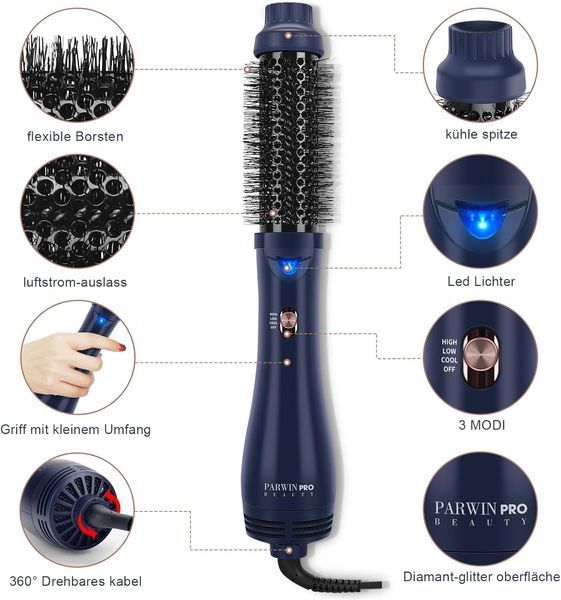 Фен-щітка Parwin Pro Beauty One Step 4 в 1 G4307 фото