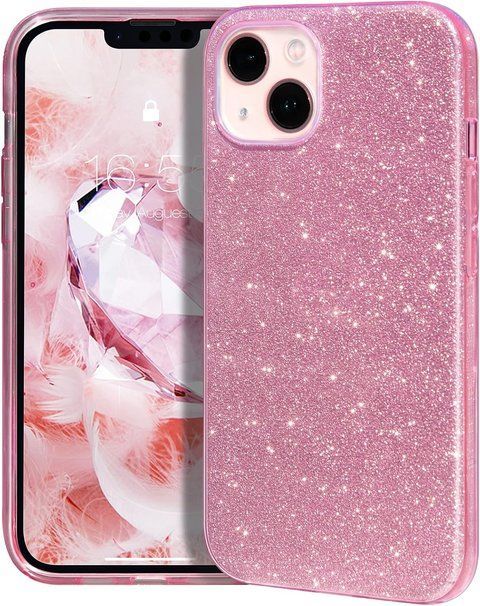 Захисний чохол з блискітками для iPhone 12 Mini та iPhone 13 Mini Pink V4445 фото