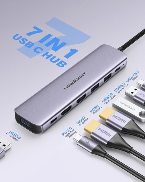 USB-C док-станція Newmight 7-в-1 V1678 фото