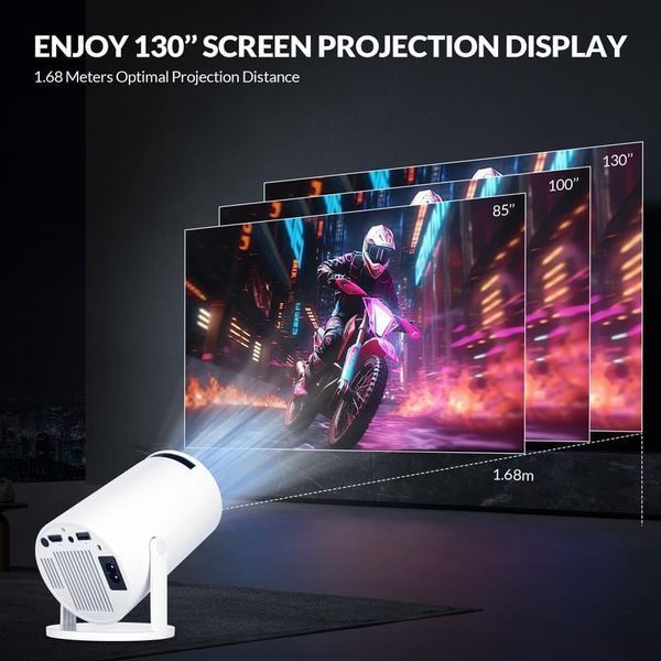 Портативний проєктор HY300 PRO 200 ANSI люменів 1280x720 V3971 фото