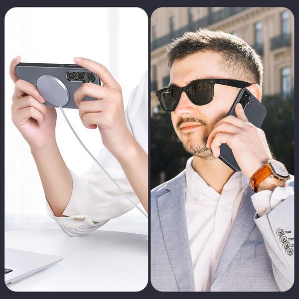 Захисний чохол Magnetic Design для Samsung Galaxy S24 з MagSafe + захисне скло V4437 фото