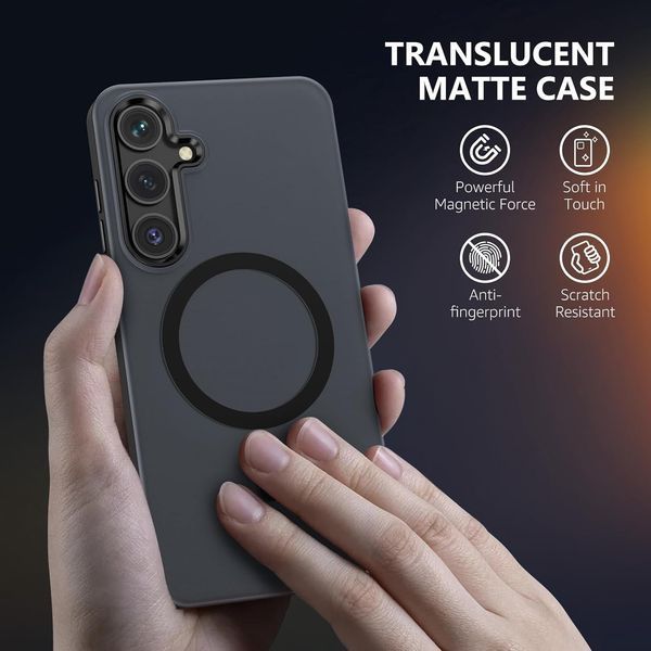 Захисний чохол Magnetic Design для Samsung Galaxy S24 з MagSafe + захисне скло V4437 фото