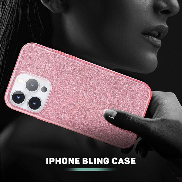 Захисний чохол з блискітками MATEPROX для iPhone 13 Pro V4443 фото
