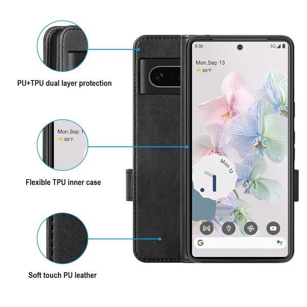 Чохол-книжка Cresee для Google Pixel 7 з відкидною кришкою-гаманцем G4049 фото