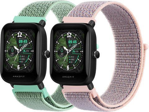 Змінний нейлоновий ремінець для смарт-годинника Amazfit 20 мм 2 шт V4266 фото